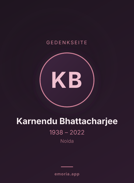 Gedenkportrait von Karnendu Bhattacharjee