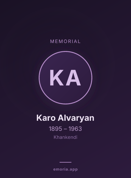 Memorial portrait of Karo Alvaryan