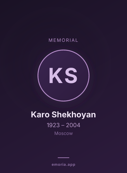 Memorial portrait of Karo Shekhoyan