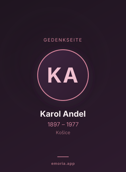 Gedenkportrait von Karol Andel