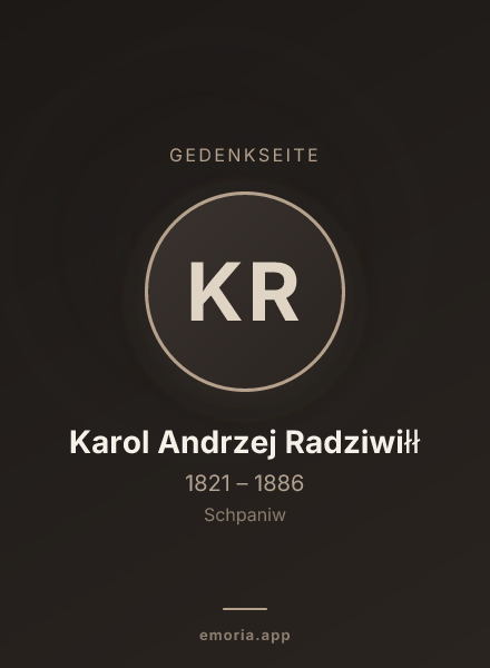 Gedenkportrait von Karol Andrzej Radziwiłł
