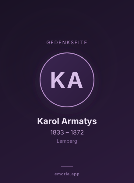 Gedenkportrait von Karol Armatys