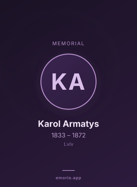 Memorial portrait of Karol Armatys