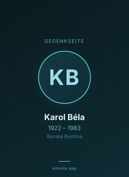 Gedenkportrait von Karol Béla