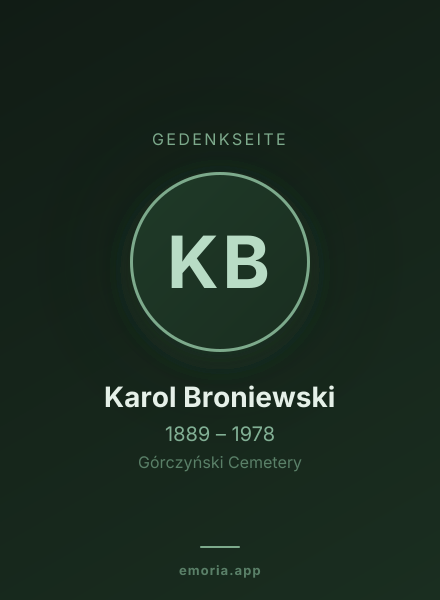 Gedenkportrait von Karol Broniewski