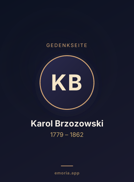 Gedenkportrait von Karol Brzozowski