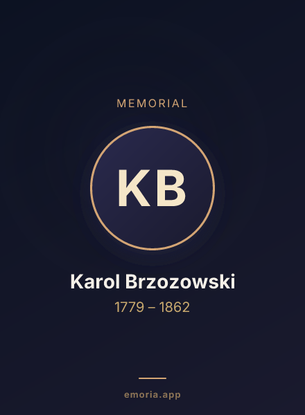Memorial portrait of Karol Brzozowski