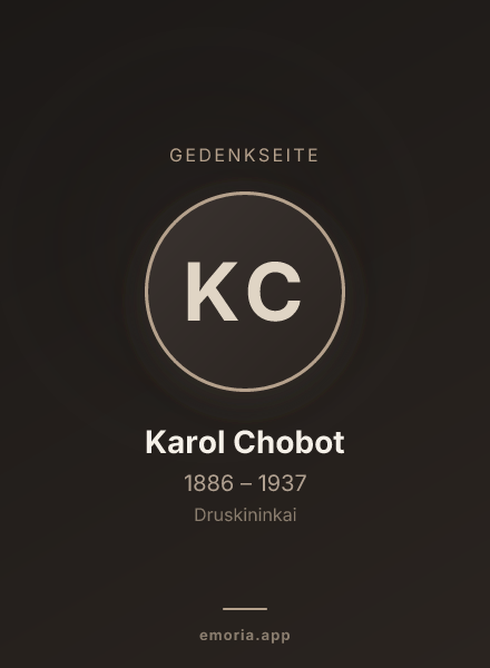 Gedenkportrait von Karol Chobot