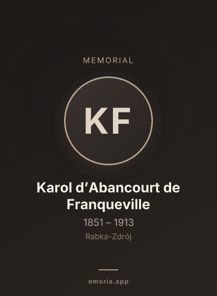 Memorial portrait of Karol d’Abancourt de Franqueville