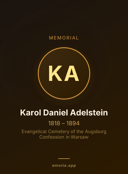 Memorial portrait of Karol Daniel Adelstein