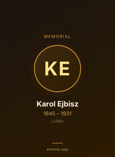 Memorial portrait of Karol Ejbisz