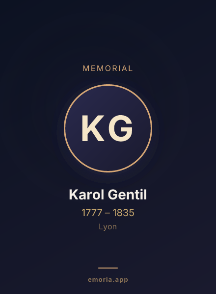 Memorial portrait of Karol Gentil