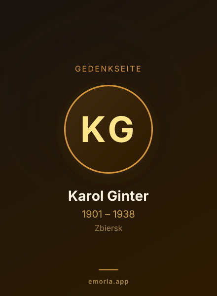 Gedenkportrait von Karol Ginter