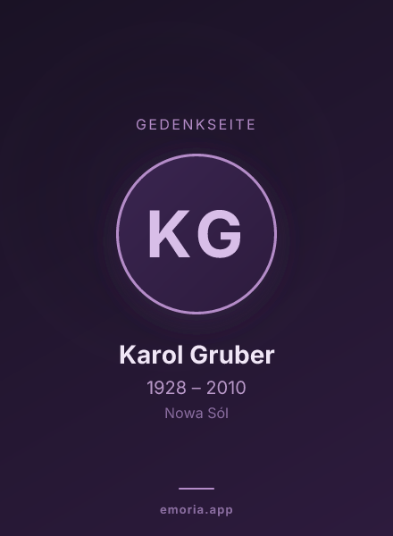 Gedenkportrait von Karol Gruber
