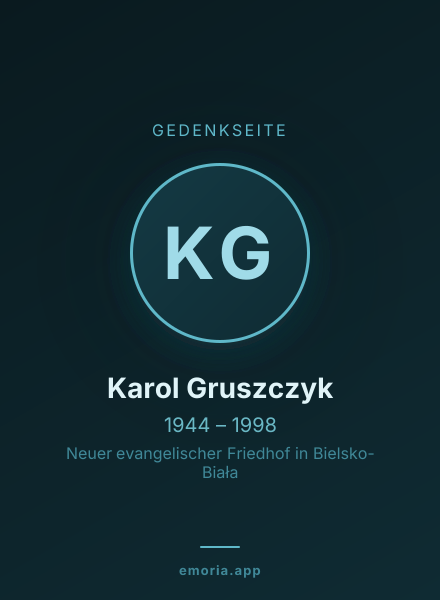 Gedenkportrait von Karol Gruszczyk