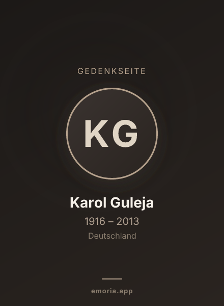 Gedenkportrait von Karol Guleja