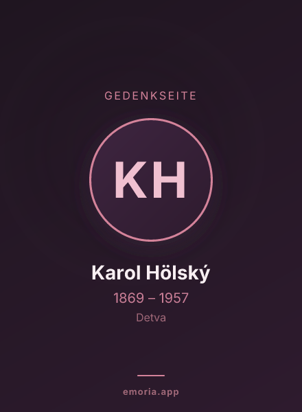 Gedenkportrait von Karol Hölský