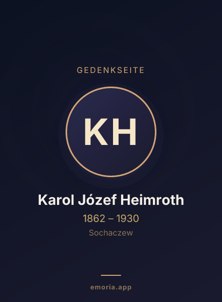 Gedenkportrait von Karol Józef Heimroth