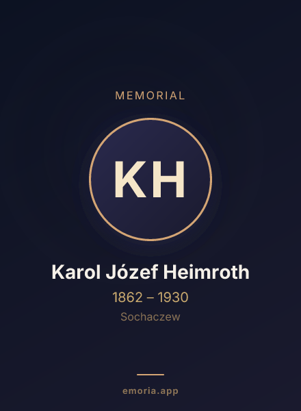 Memorial portrait of Karol Józef Heimroth