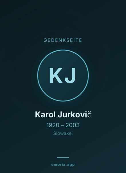 Gedenkportrait von Karol Jurkovič
