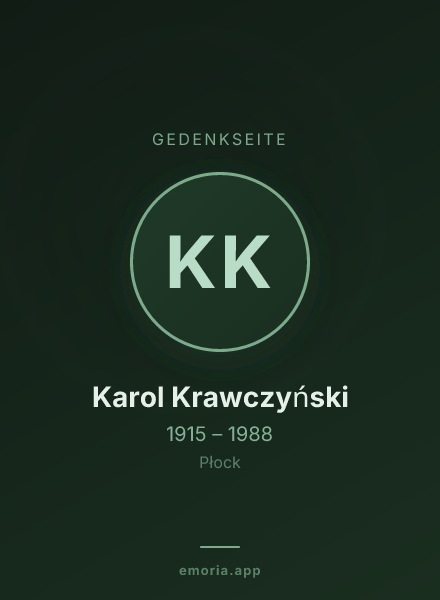Gedenkportrait von Karol Krawczyński