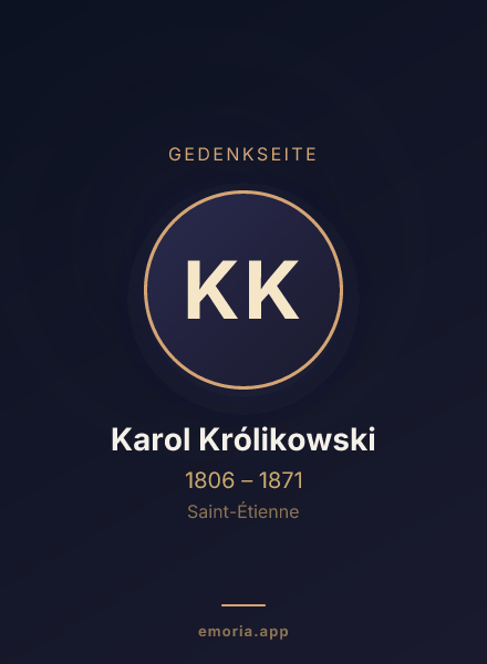 Gedenkportrait von Karol Królikowski