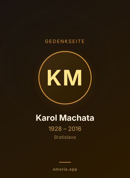 Gedenkportrait von Karol Machata