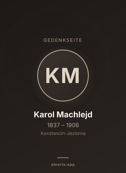 Gedenkportrait von Karol Machlejd