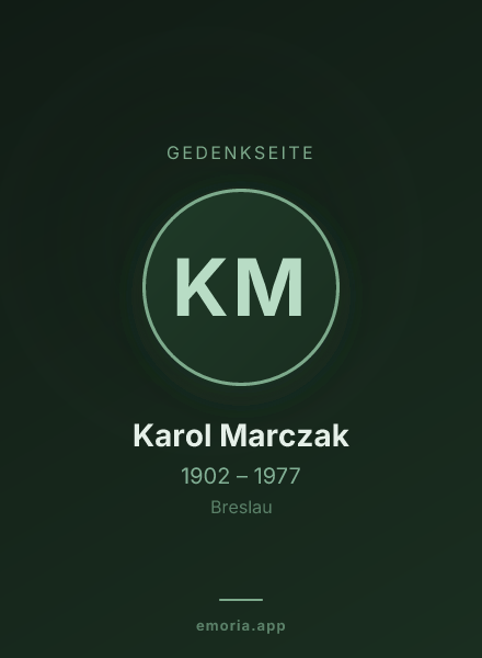 Gedenkportrait von Karol Marczak
