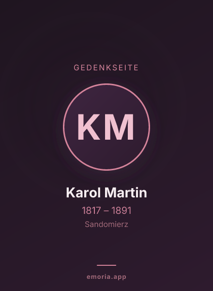 Gedenkportrait von Karol Martin