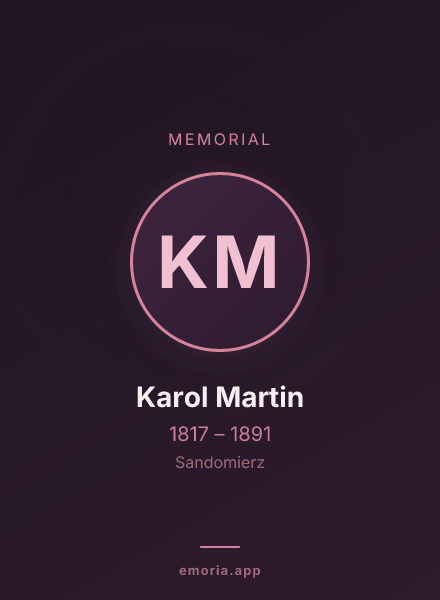 Memorial portrait of Karol Martin