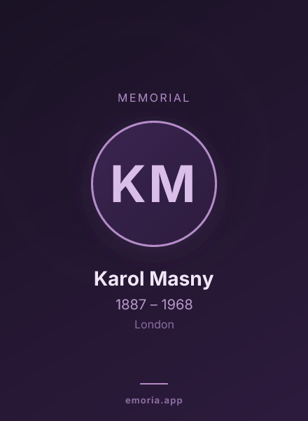 Memorial portrait of Karol Masny