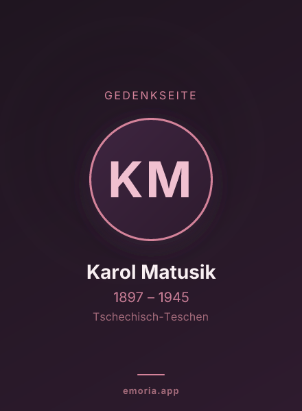 Gedenkportrait von Karol Matusik