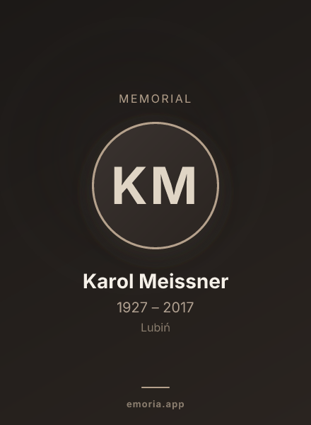 Memorial portrait of Karol Meissner