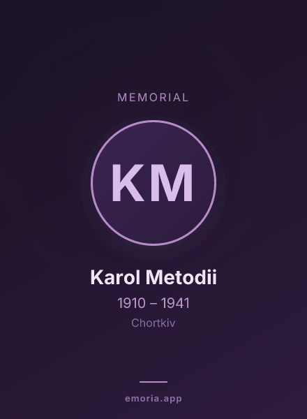Memorial portrait of Karol Metodii