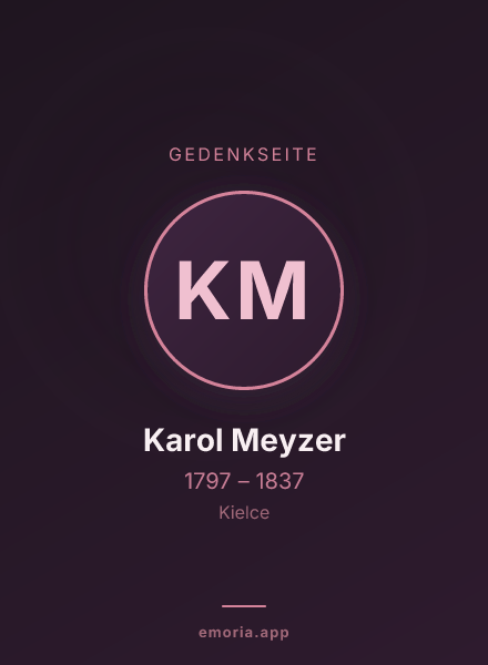 Gedenkportrait von Karol Meyzer