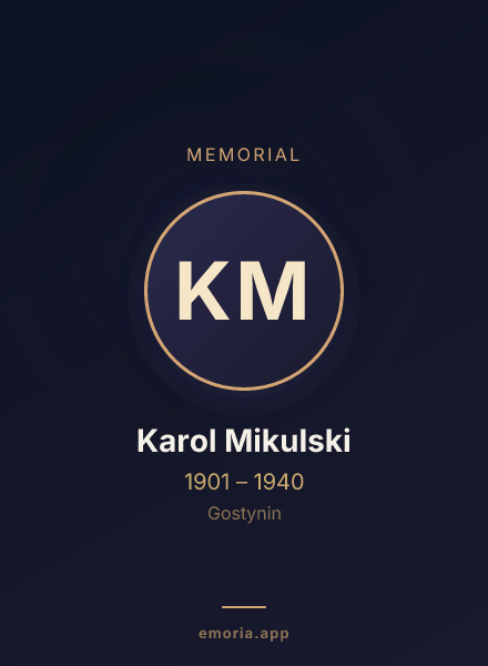 Memorial portrait of Karol Mikulski