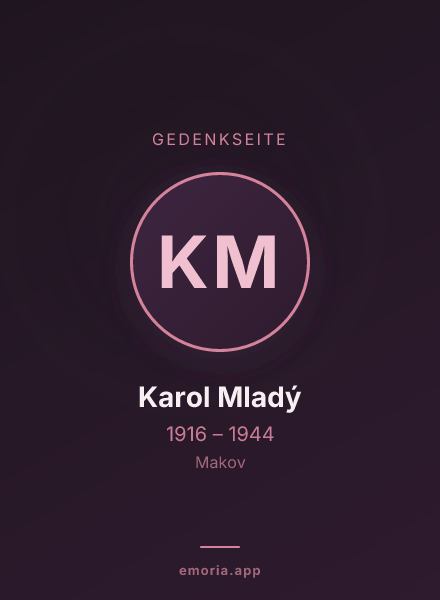 Gedenkportrait von Karol Mladý