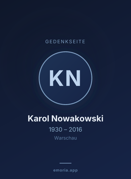 Gedenkportrait von Karol Nowakowski