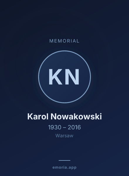 Memorial portrait of Karol Nowakowski