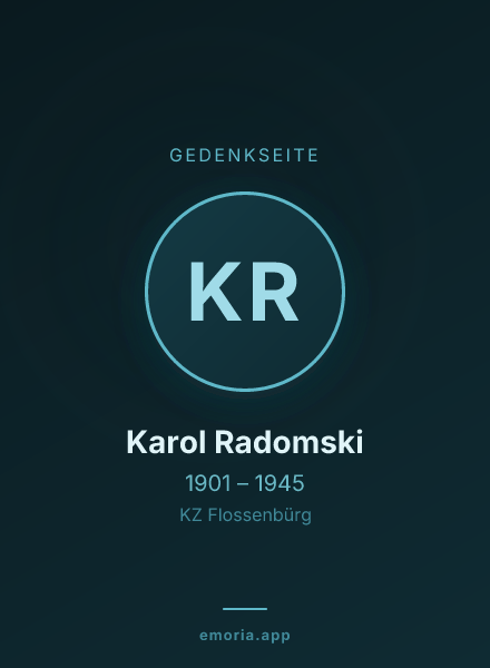 Gedenkportrait von Karol Radomski