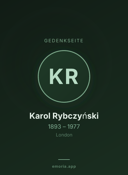 Gedenkportrait von Karol Rybczyński
