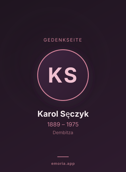 Gedenkportrait von Karol Sęczyk