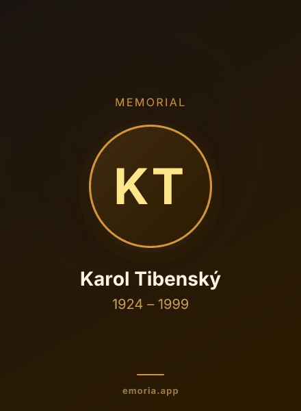 Memorial portrait of Karol Tibenský