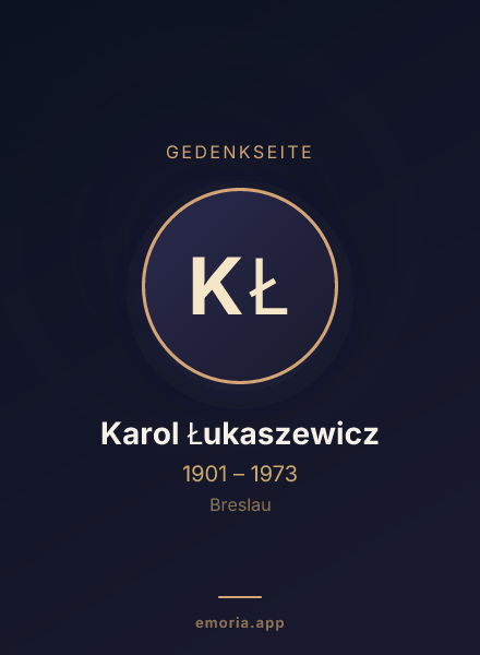 Gedenkportrait von Karol Łukaszewicz