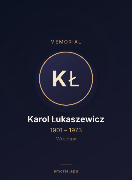 Memorial portrait of Karol Łukaszewicz