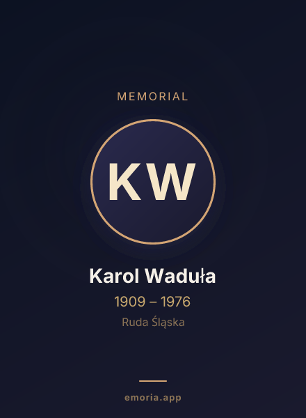 Memorial portrait of Karol Waduła
