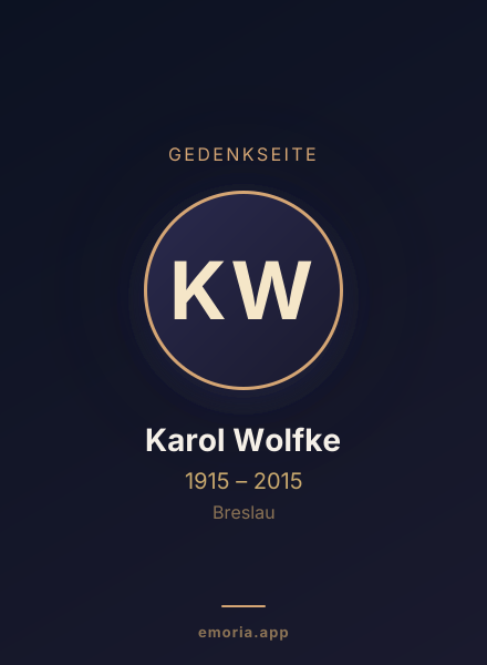 Gedenkportrait von Karol Wolfke