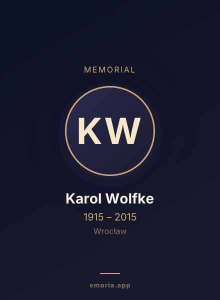 Memorial portrait of Karol Wolfke