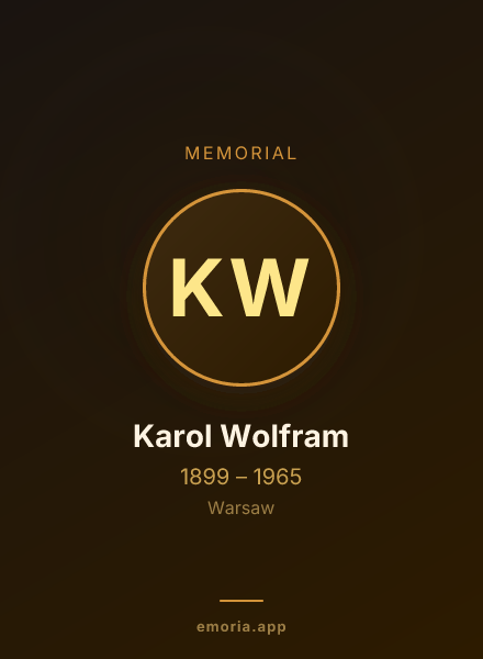Memorial portrait of Karol Wolfram